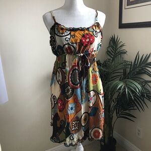 NWOT Floral Sundress Beach Cover Up Dress L